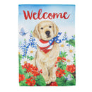 Dog with Patriotic Bandana Garden Suede Flag - Flagladyusa
