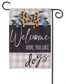 Dogs and Checks Garden Flag - Flagladyusa