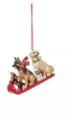 Dogs Sled Ornament - Flagladyusa