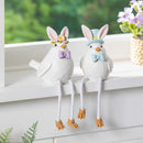 Easter Bunny Bird w/ Dangling Legs Table Decor (Asst/2) - Flagladyusa