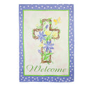Easter Welcome with Cross Suede Banner - Flagladyusa