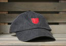 Embroidered Black Hat | Ohio Red Centered - Flagladyusa