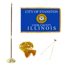 Evanston Illinois Flags - Flagladyusa