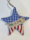 Fabric Americana Ornaments - Flagladyusa