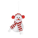 Fabric Snowman W/ Earmuffs Ornament - Flagladyusa