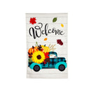 Fall Plaid Truck Linen Flags - Flagladyusa