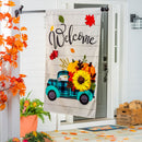 Fall Plaid Truck Linen Flags - Flagladyusa