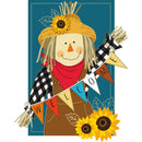 Fall Scarecrow Welcome Applique Banner - Flagladyusa
