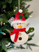 Felt Snowman Ornament - Flagladyusa
