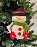 Felt Snowman Ornament - Flagladyusa