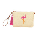 Flamingo Embroidered Hilton Wristlet - Flagladyusa