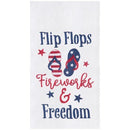 Flip Flops, Fireworks Towel - Flagladyusa