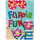 Flippin' Fun Linen Garden Flag - Flagladyusa