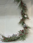 Flocked Snowflake Garland - Flagladyusa