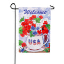 Floral Cardinal Suede Garden Flag - Flagladyusa