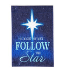 Follow the Star Glistening Garden Flags - Flagladyusa