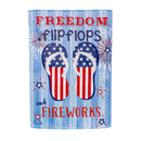 Freedom Flip Flops Suede Garden Flag - Flagladyusa