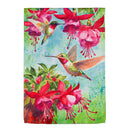 Fuchsia Hummingbird Suede Garden Flag - Flagladyusa