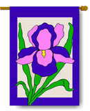 Garden Iris Banner Flag 28 x 40 inch Flowers, Spring, Summer - Flagladyusa