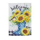 Garden Sunflowers Garden Suede Flag - Flagladyusa