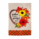 Gather With a Grateful Heart Burlap Banner - Flagladyusa