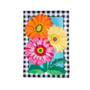 Gerbera Daisy Trio Applique Garden Flag - Flagladyusa