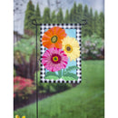 Gerbera Daisy Trio Applique Garden Flag - Flagladyusa