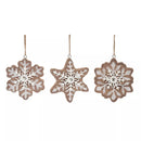 Gingerbread Snowflakes (Set of 3) - Flagladyusa