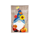 Give Thanks Fall Gnome Burlap Flags - Flagladyusa