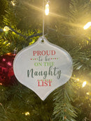 Glass Tear Drop Shaped Ornament - Flagladyusa