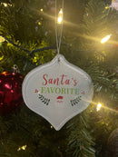 Glass Tear Drop Shaped Ornament - Flagladyusa