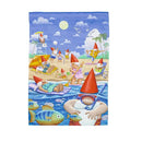 Gnome Beach Day Suede Garden Flag - Flagladyusa