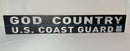 God Country US Coast Guard Wooden Plaque - Flagladyusa