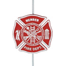 GRAVE MARKER - RED ALUM FIREMAN - Flagladyusa