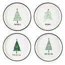 Green Holiday Dish Set of 4 - Trees - Flagladyusa