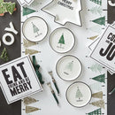 Green Holiday Dish Set of 4 - Trees - Flagladyusa