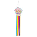 Happy Birthday Cupcake Shaped Fabric Wind Spinner - Flagladyusa
