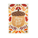 Happy Fall Acorn Suede Banner Flag - Flagladyusa
