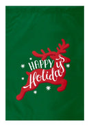 Happy Holidays Reindeer Garden Flag - Flagladyusa