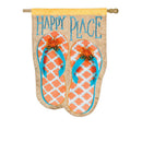 Happy Place Flip - Flop Linen Banner - Flagladyusa