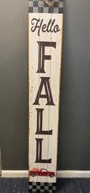 Hello Fall Wooden Porch Leaner - Flagladyusa