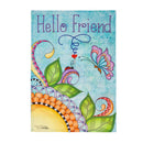 Hello Friend Burlap Garden Flag - Flagladyusa