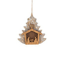 Holy Family in Creche Ornament - Flagladyusa