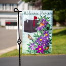 Home Clematis Mailbox Linen Garden Flag - Flagladyusa