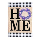 HOME Lavender Wreath Burlap Banner - Flagladyusa