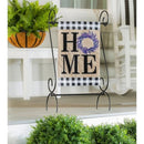 HOME Lavender Wreath Burlap Banner - Flagladyusa