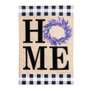 "HOME" Lavender Wreath Burlap Garden Flag - Flagladyusa
