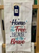 Home of the Free B/C of the Brave Flour Sack Towel - Flagladyusa