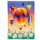 Hot Air Balloon Linen Garden Flag - Flagladyusa