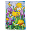 Irises in Spring Suede Garden Flag - Flagladyusa